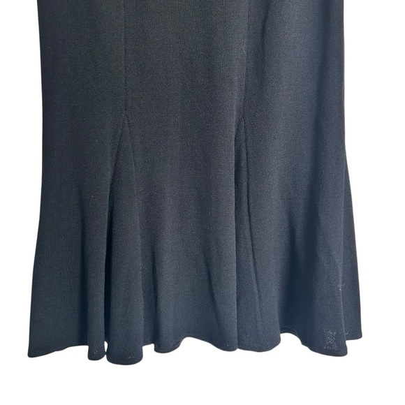 St. John Santana black knit Mermaid style maxi skirt‎ - Picture 5 of 8